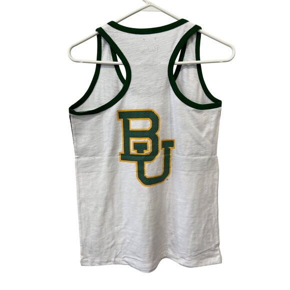 Pressbox Baylor Bears Scoop Neck Tank Top Womens S Sleeveless White University - Picture 2 of 6